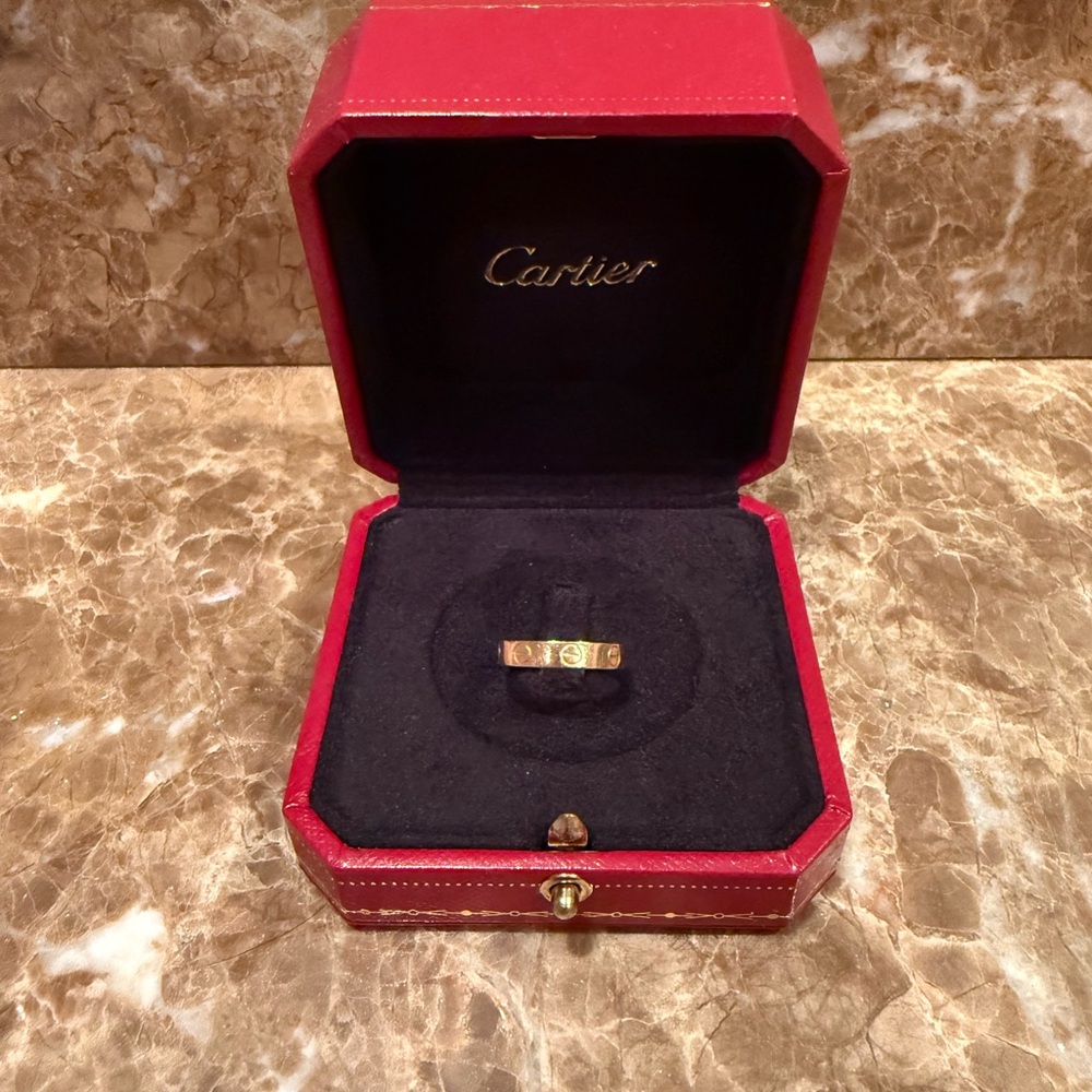 Cartier Rose Gold Love Ring Size 4.75 in Cartier Box - Small Model